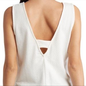 NWT Madewell Jacquard Peekaboo-Back Crop Tank